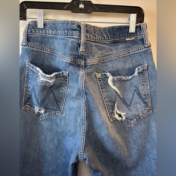 MOTHER SUPERIOR High Waisted Study Hover Distressed Jeans Peaches and Screams 29 - Picture 7 of 13